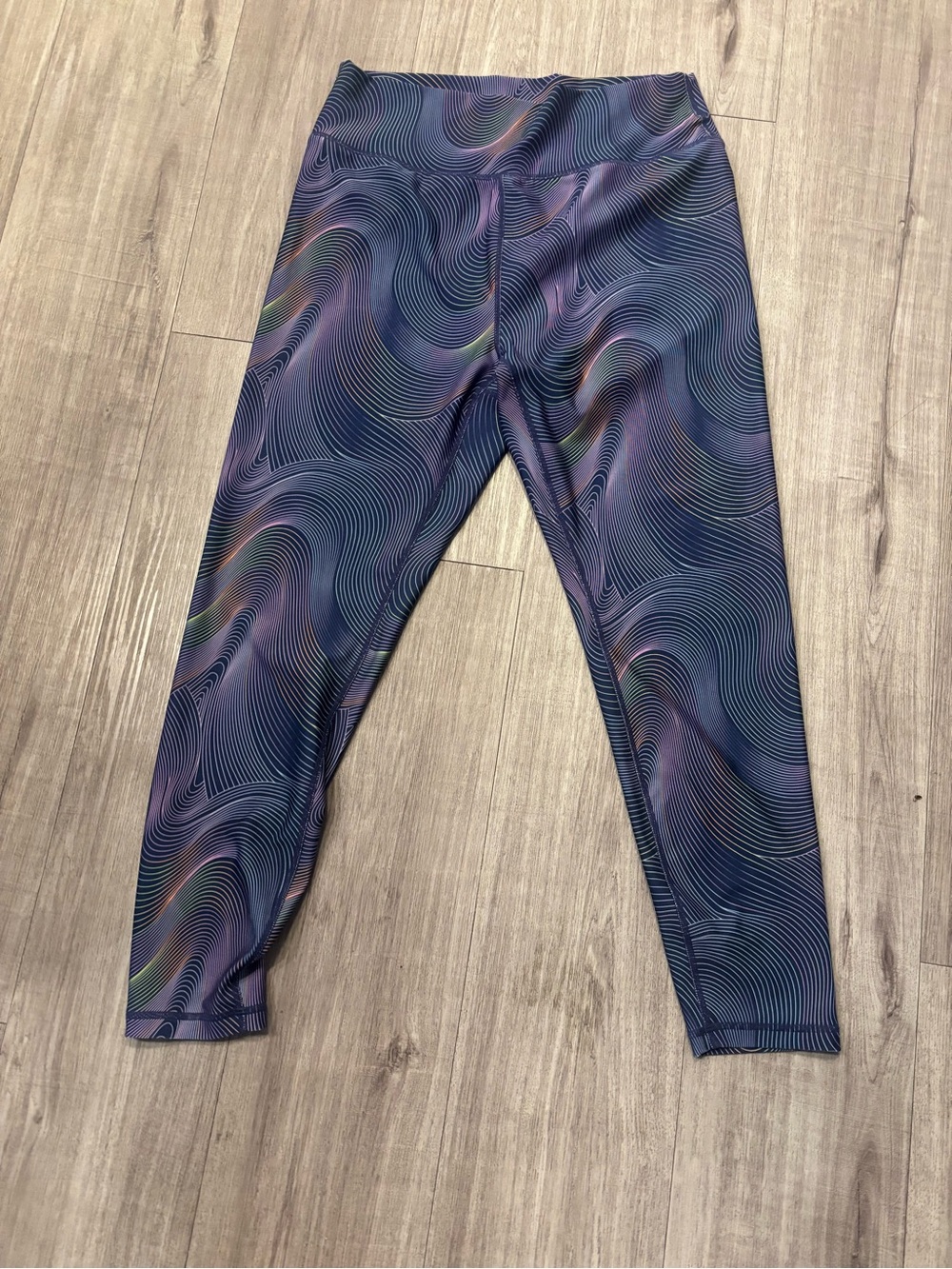 Joe Fresh Active Women’s Large High Rise Swirl Print Workout Leggings - Picture 2 of 5